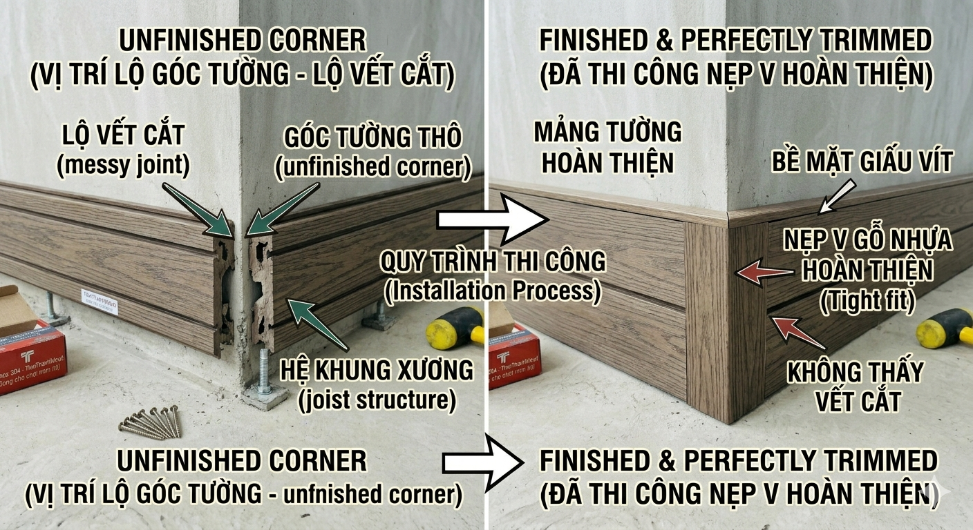 Thi công tấm ốp tường