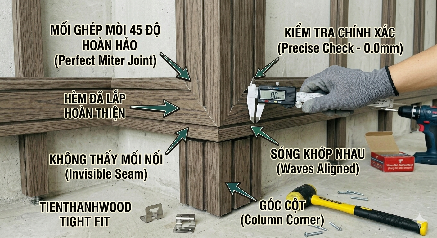Hướng dẫn thi công tấm ốp lam sóng