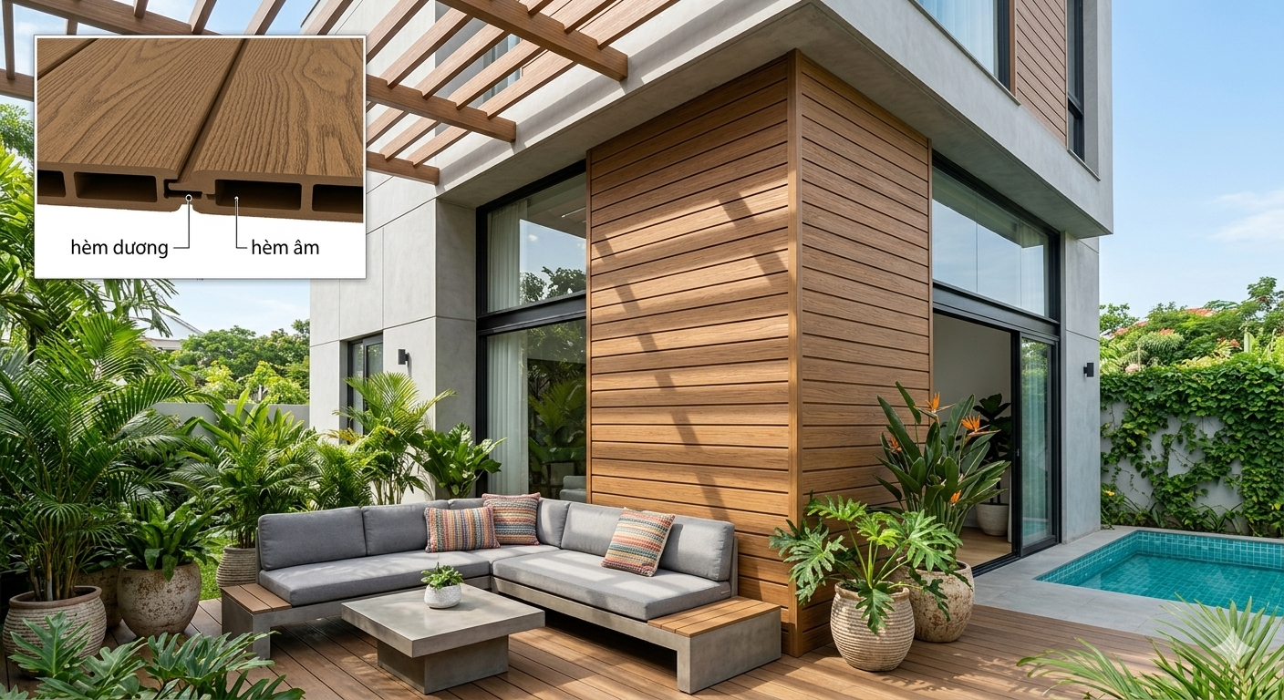 Minh họa sử dụng tấp ốp tường TTW