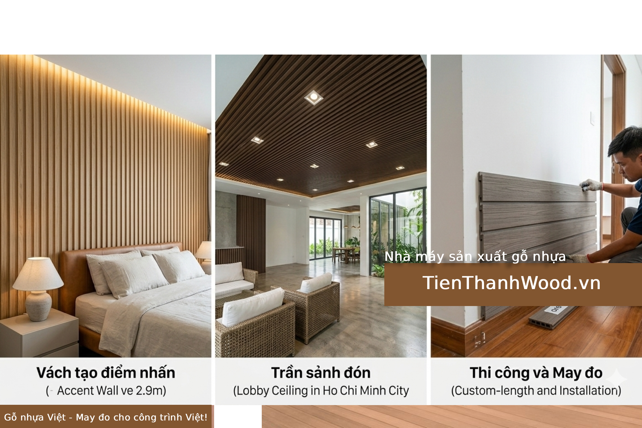 Tấm ốp tường dạng sóng TienThanhWood