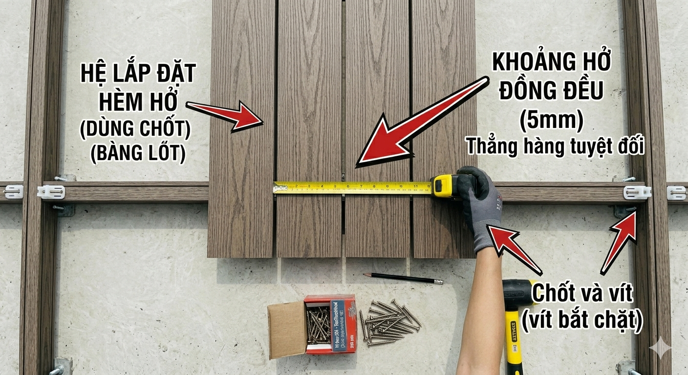 Cách lắp hèm khít